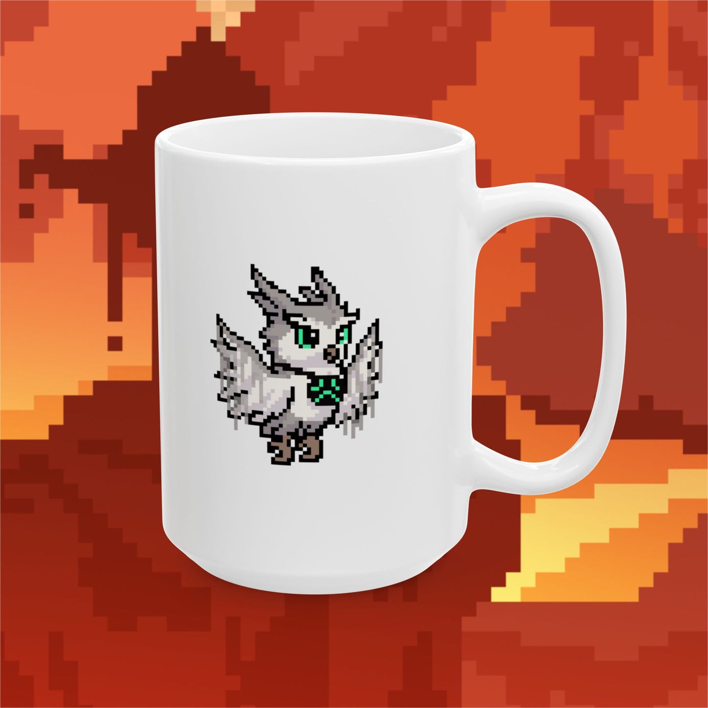 Abstract Owl (Dæmons) Mug - White