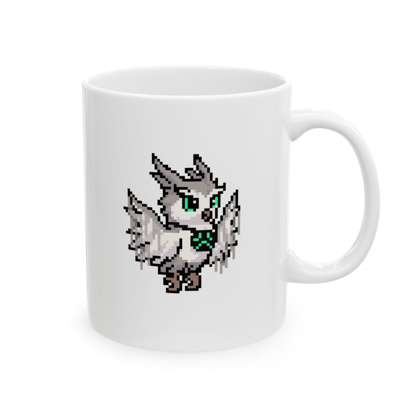 Abstract Owl (Dæmons) Mug - White