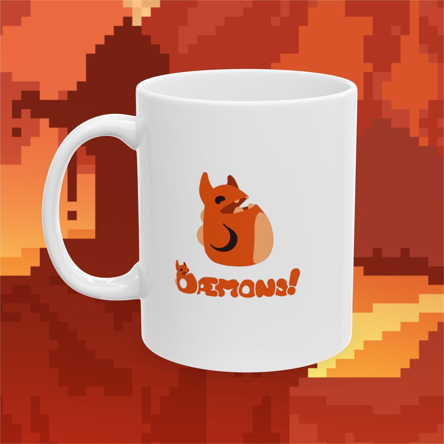 Abstract Owl (Dæmons) Mug - White