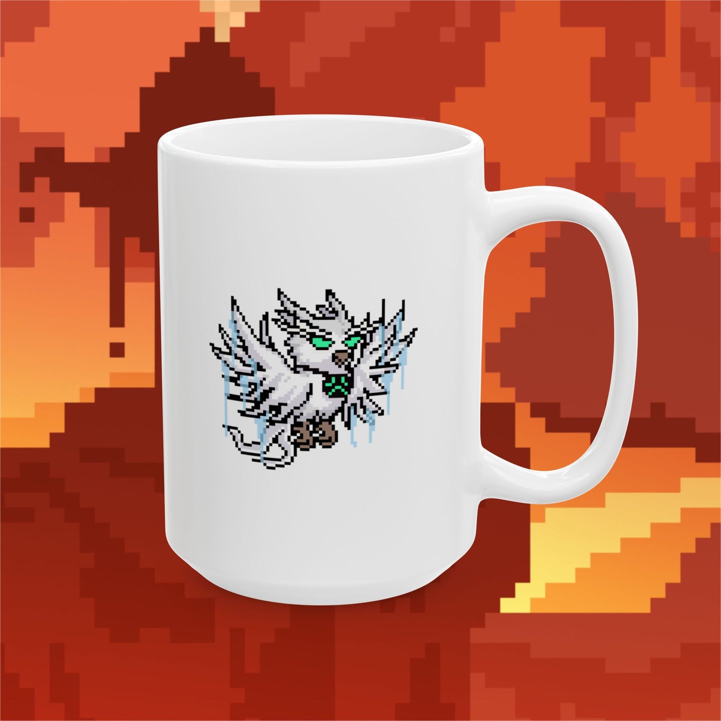 Abstract Owl (Dæmons) Mug - White