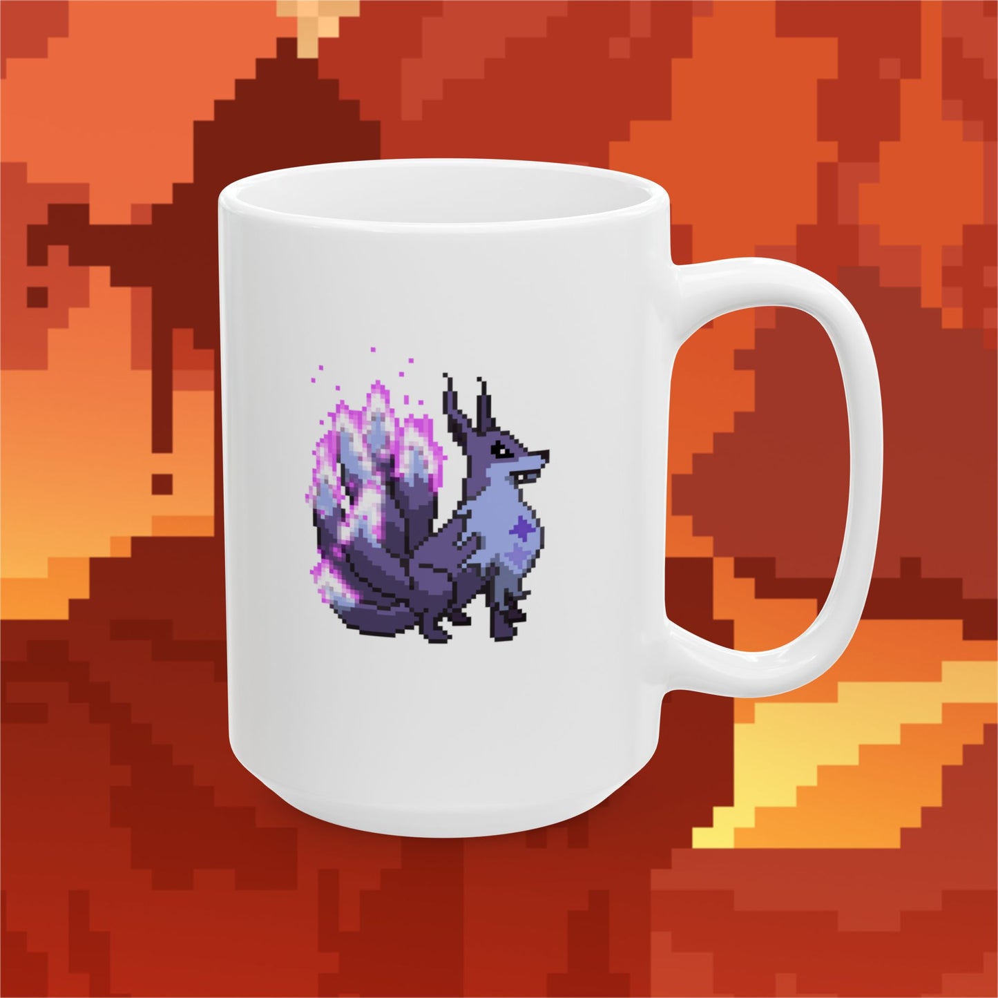 Encrypted Kitsune (Dæmons) Mug - White