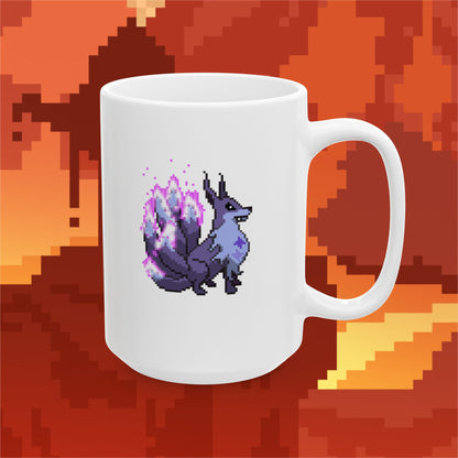 Encrypted Kitsune (Dæmons) Mug - White