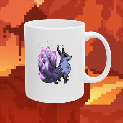 Encrypted Kitsune (Dæmons) Mug - White
