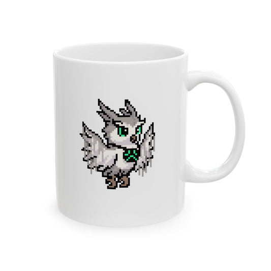 Abstract Owl (Dæmons) Mug - White