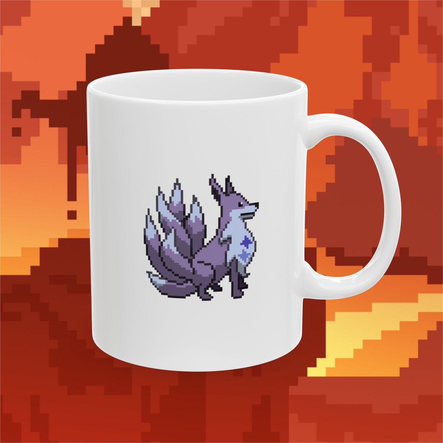 Encrypted Kitsune (Dæmons) Mug - White
