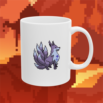 Encrypted Kitsune (Dæmons) Mug - White