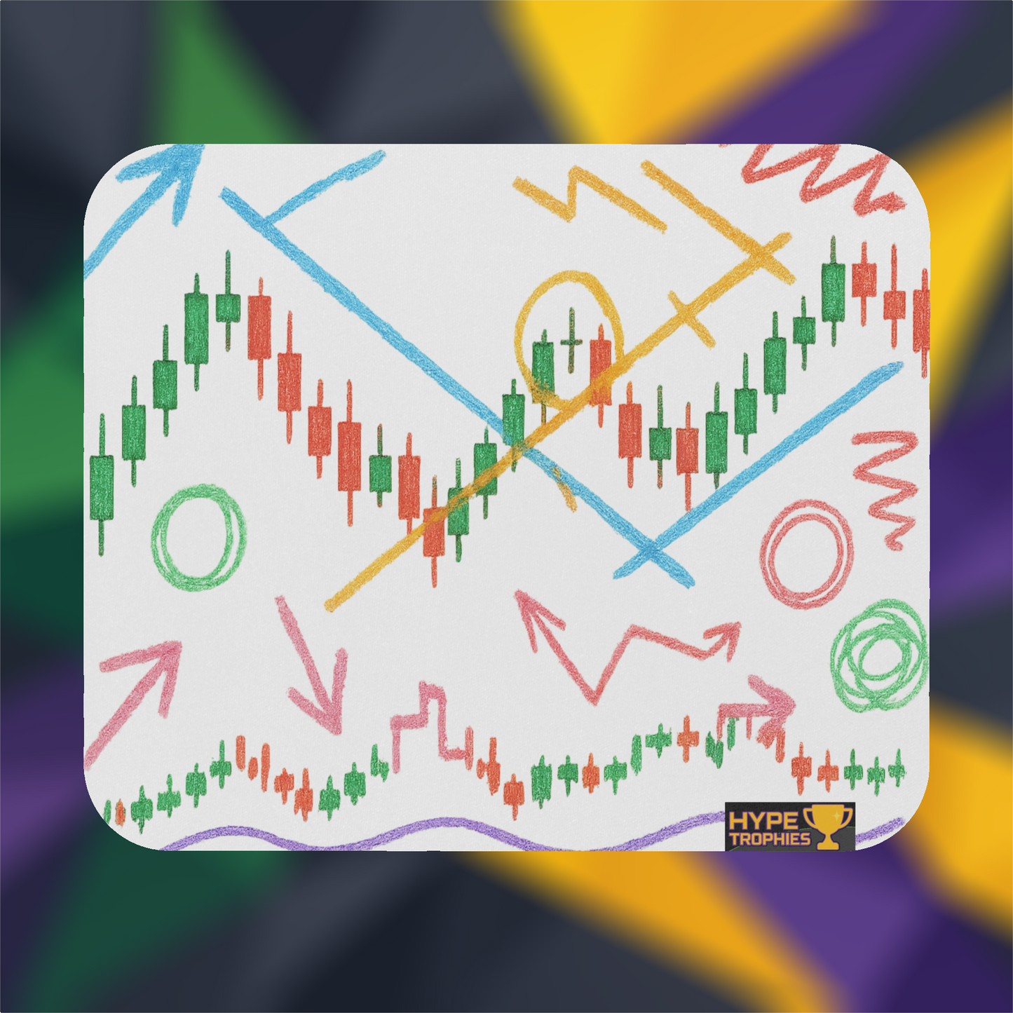 Crypto Crayon Chaos Mouse Pad
