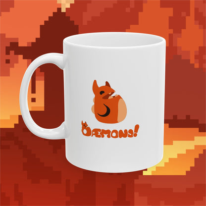 Abstract Owl (Dæmons) Mug - White
